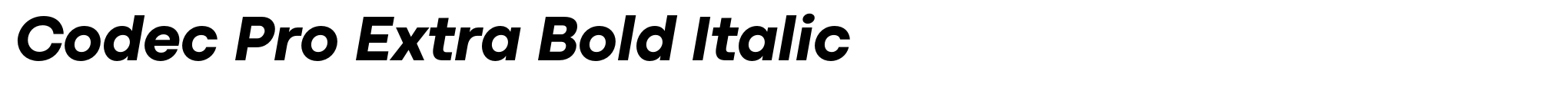 Codec Pro Extra Bold Italic image